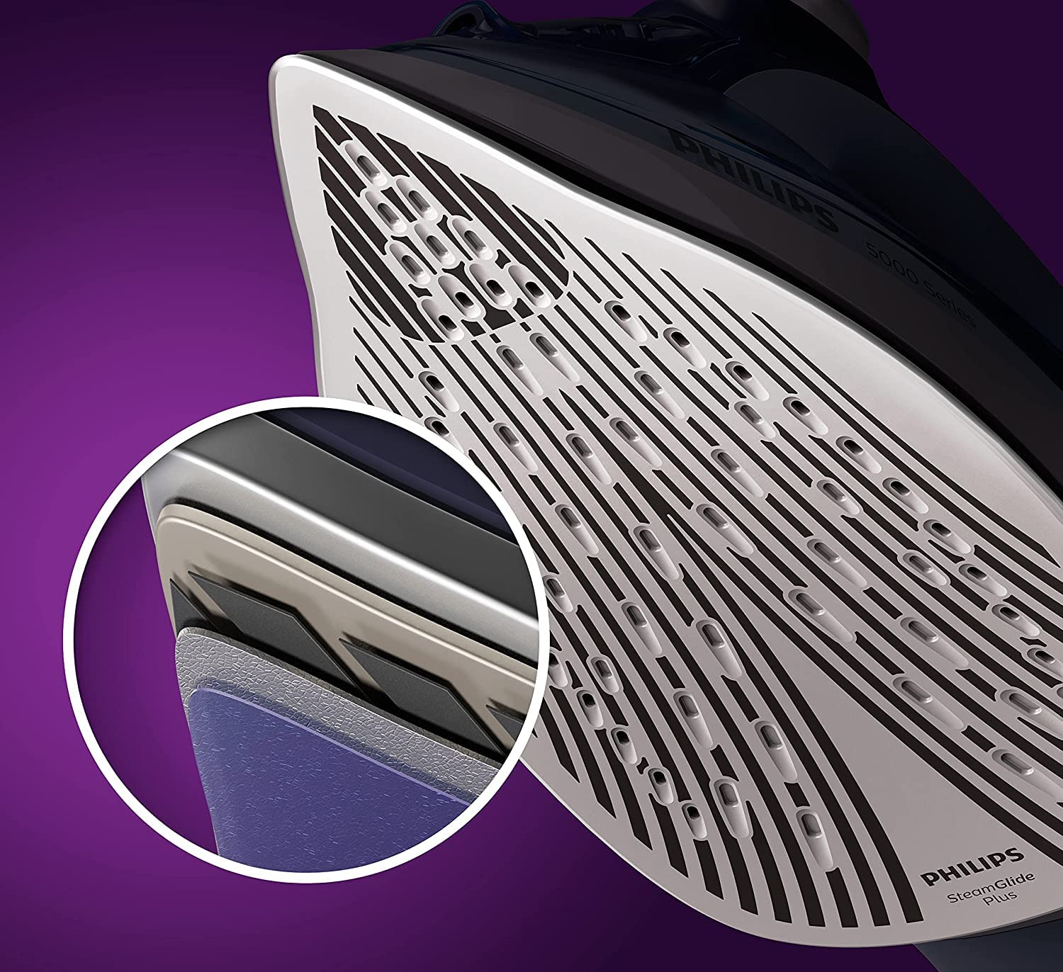 Philips Steam Iron with SteamGlide Plus Soleplate (Black) 2400 Watt - DST5030/80