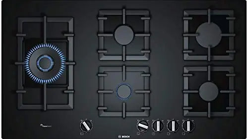 Bosch Built in Gas Hob Glass Top 5 Burner Black PPS9A6B90I