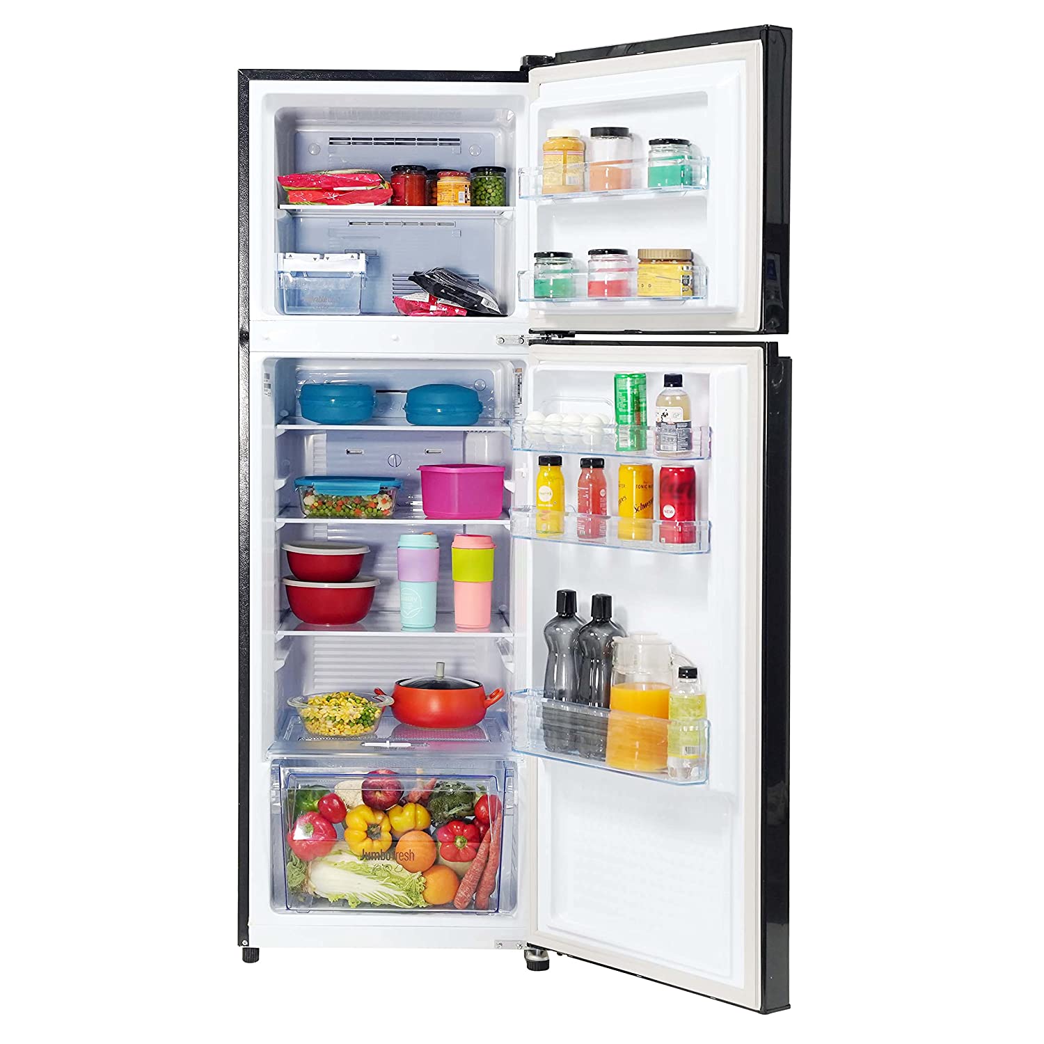 Panasonic 280 L Double Door 3 Star AI Enabled Inverter Technology Frost Free Refrigerator (NR-TH292CPKN, Diamond Black, Jumbo Fresh Vegetable Basket,2023 Model, Net Capacity 256L)