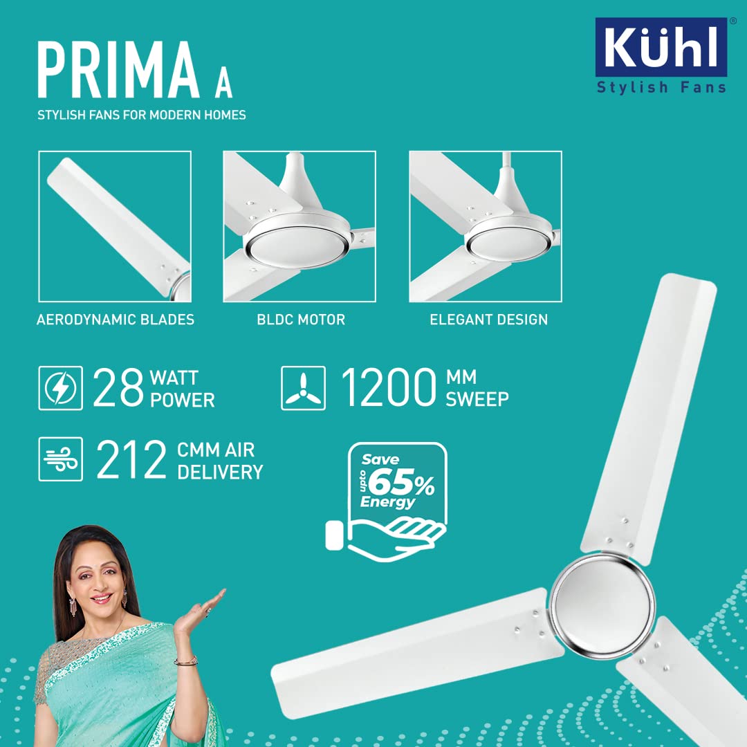 KUHL Prima A Stylish BLDC Fan | 5-Star Rated