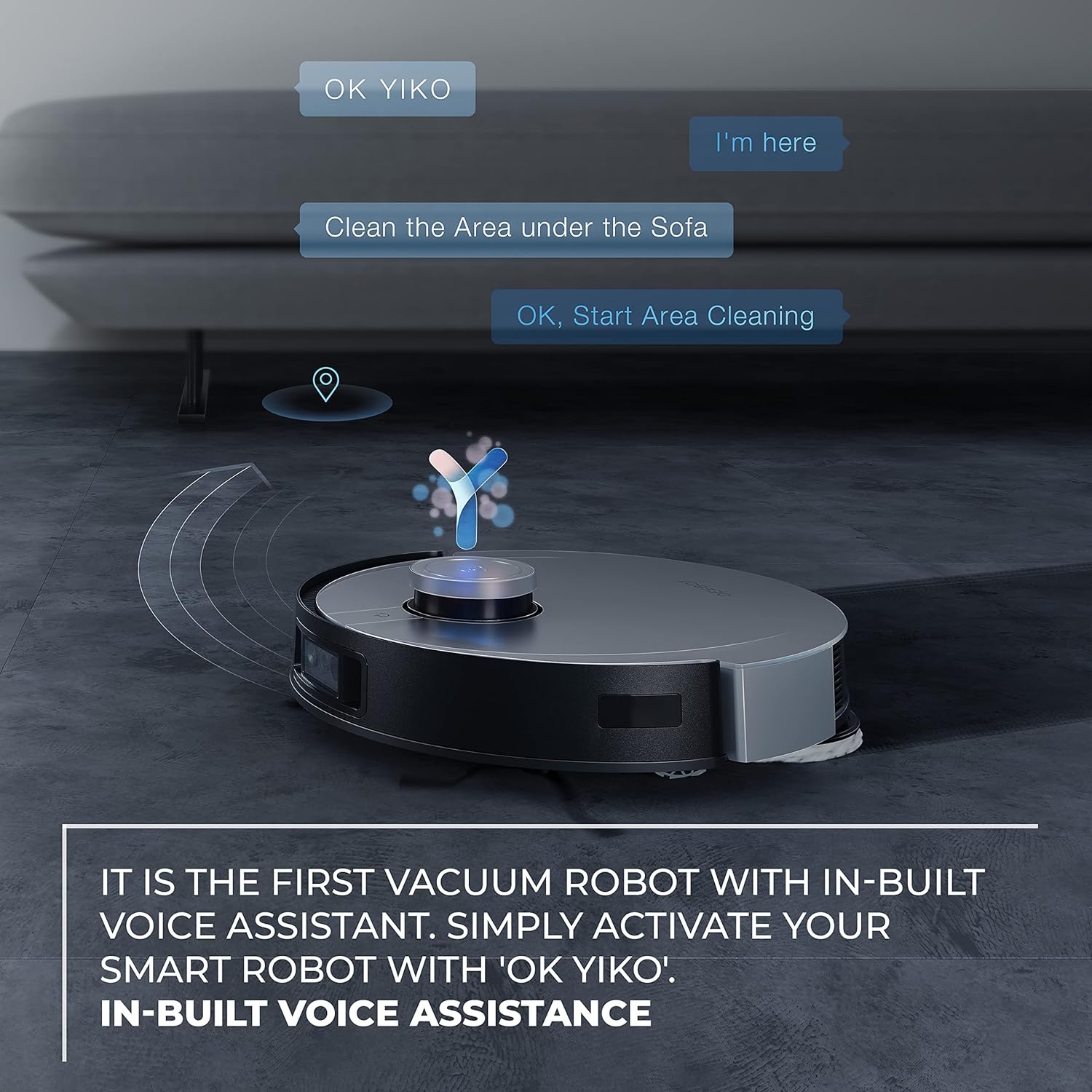 ECOVACS DEEBOT 2-in-1 Vacuum Cleaner, 5000 Pa Suction, All-in-One Omni Station, AIVI 3D & TrueMapping
