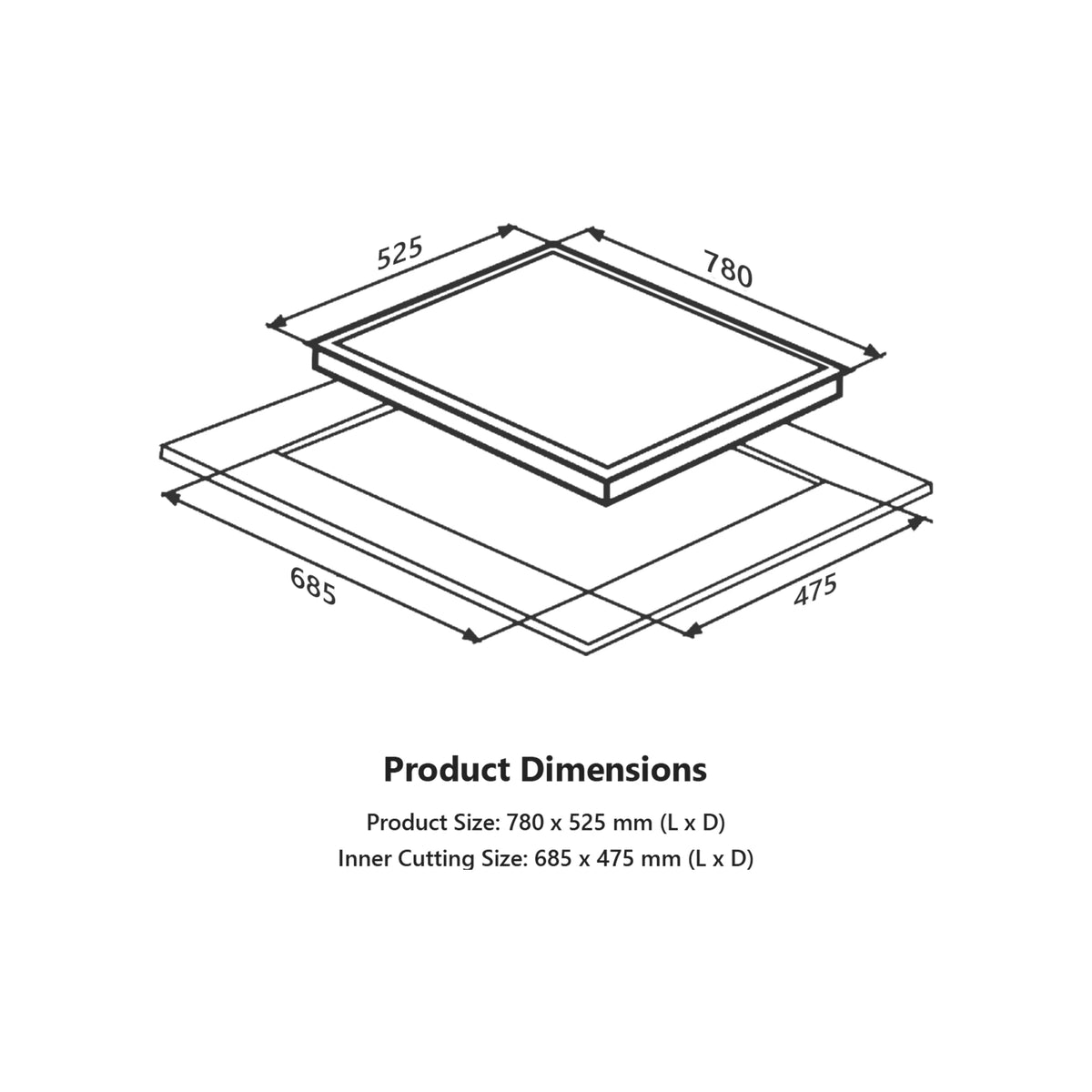 KAFF BLH 784X Built-In Hob | Auto Ignition | Sleek Design - Premium Kitchen Appliance