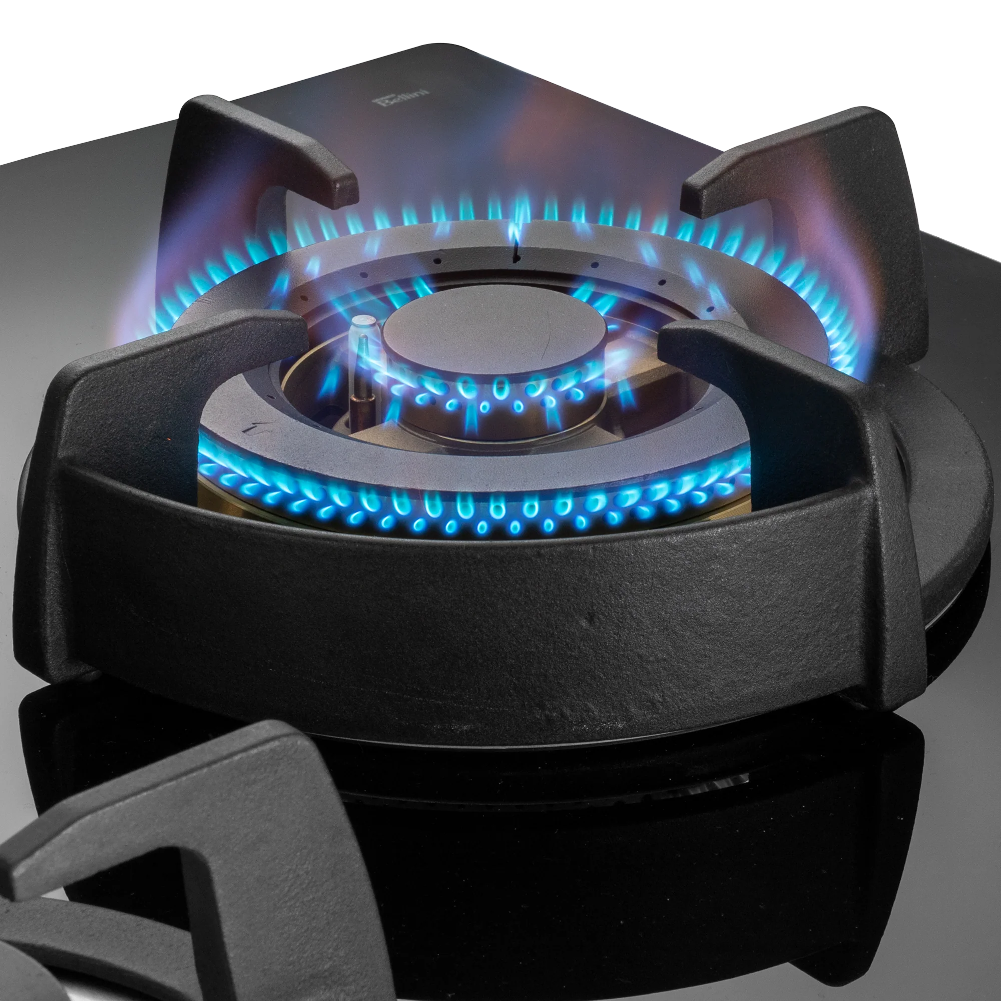 KAFF BLH 804 80cm 4 Brass Burner Built-in Gas Hob – Black Tempered Glass