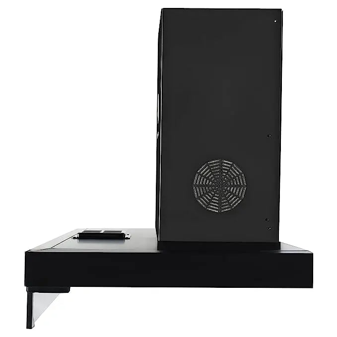 Faber 3 way suction chimney with Air purifier & Fan 90 cm,1095 m³/hr (HOOD 3N1 AEROST SPARK PRO 3D BK FT Baffle Filter Black)