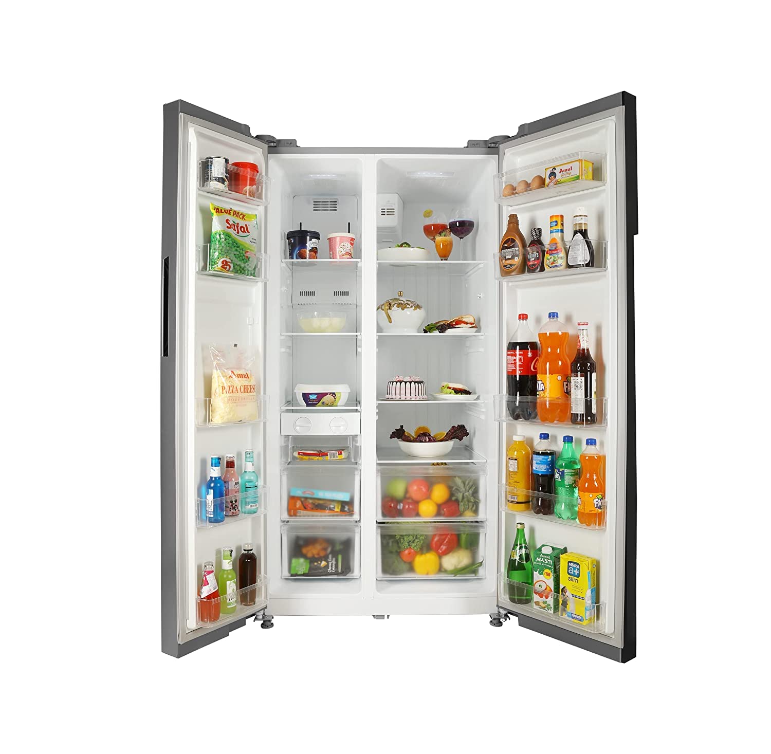 Lloyd 587 L Side by Side Refrigerator (GLSF590DSST1GB Stainless Steel)