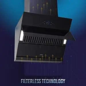 Elica iSMART 5 STAR Performance 90 cm Filterless Heat Auto Clean Technology Chimney with Inverter Technology and 15 Years Warranty (iSMART EFL HAC LTW 90)