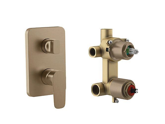 kohler K-22792IN-4FP-BV Aqua Turbo 360 trim + AT 360 valve in brushed bronze