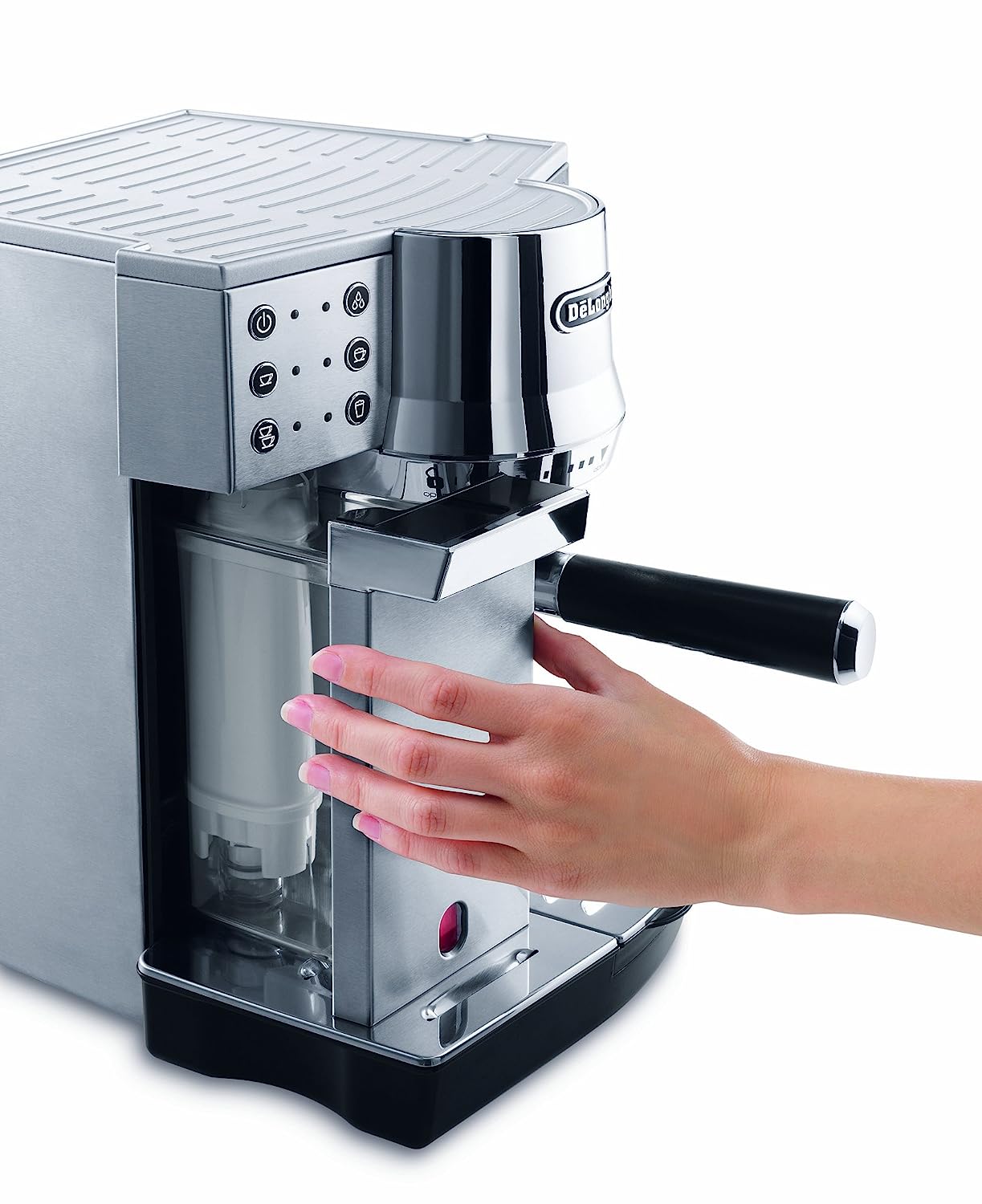 DELONGHI EC 850.M Pump Espresso & Cappuccino Machine 1450W (Metallic)