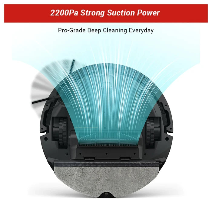 Milagrow BlackCat 23 Nano -Wet & Dry Floor Cleaning Robot with 2600 mAh Battery & 2200Pa Suction Power