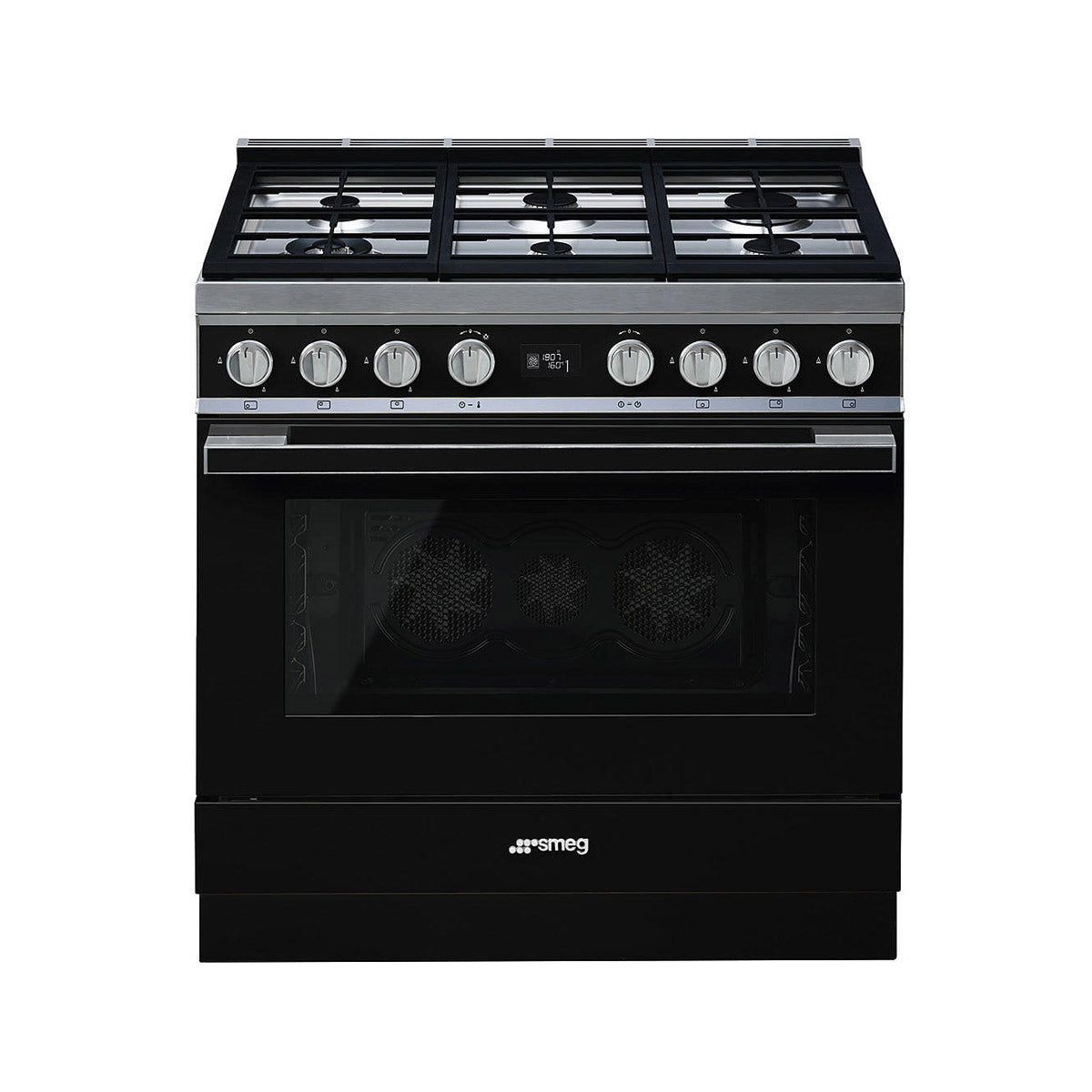 Smeg Portofino CPF9GMBL Range Cooker: 6 Burners, Double Oven, Blue