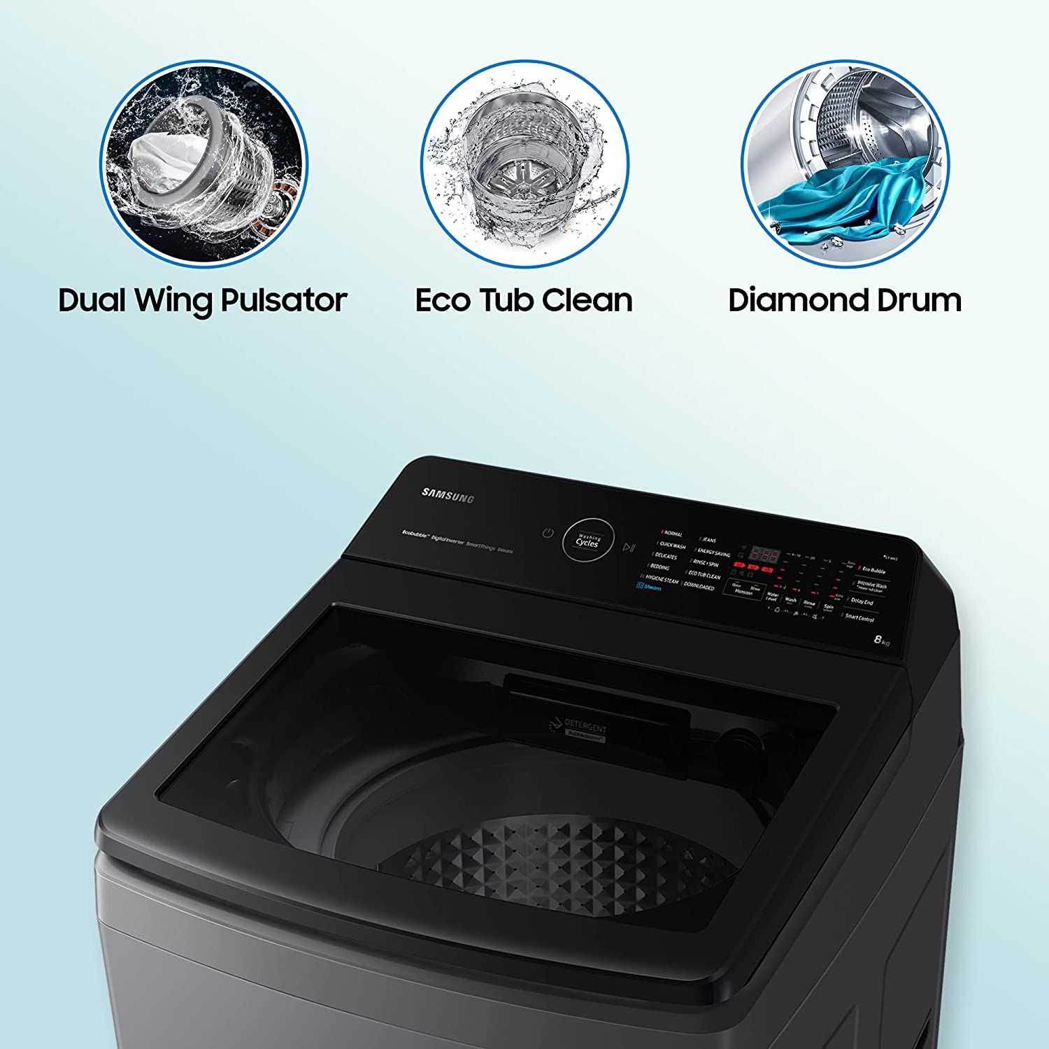 Samsung 8 Kg '5 star Washing Machine WA80BG4582BDTL Rose Brown