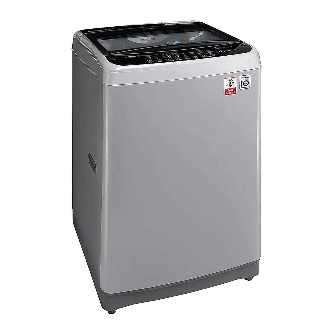 LG 10 Kg Inverter Fully-Automatic Top Loading Washing Machine (T2077NEDLG, Middle Free Silver)