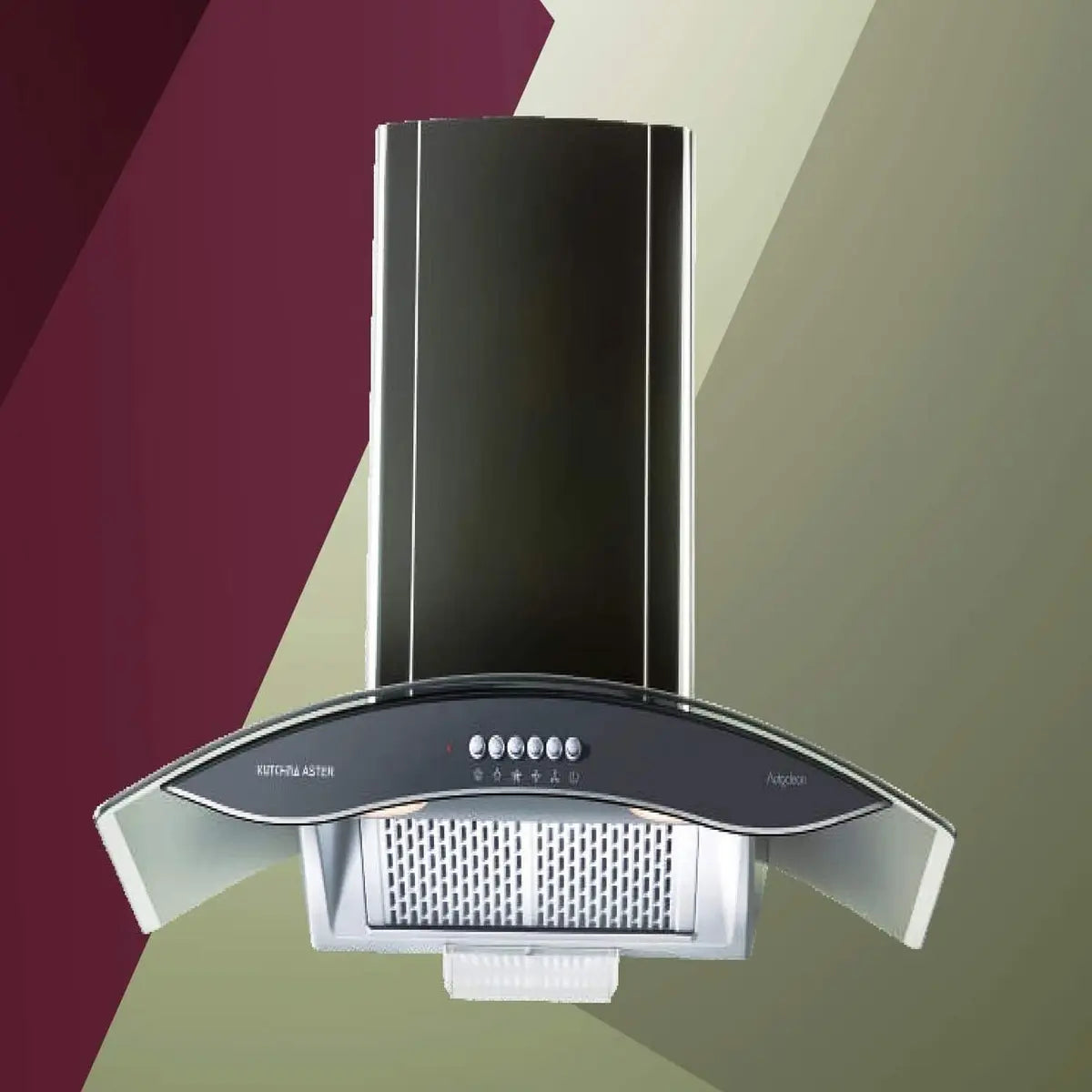 Kutchina 90cm 1200 Aster Hood Chimney Black
