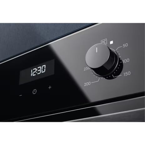 Electrolux 65L Built-In Oven with 9 Functions, UltimateTaste 500, Glass, Black - KOD3H50BK