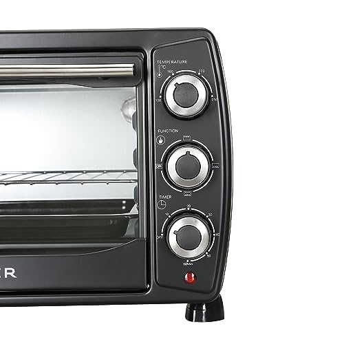 Faber 20 liter 1400 Watts OTG|Bake, Toast, Grill|4 Stage Functions, Upper & Lower Heating|Cool-Touch Handle, Heat Resistant Glass, Indicator Light, Auto-Shut, Ready Bell|Removable Crumb Tray|