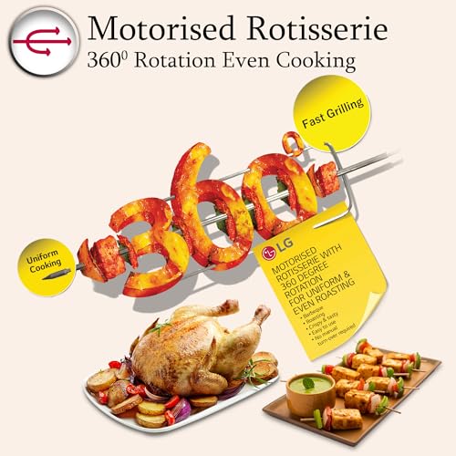 एलजी 28 एल वाई-फाई सक्षम चारकोल कन्वेक्शन हेल्दी माइक्रोवेव ओवन (MJEN286UFW, काला, डाइट फ्राई) - 2023 मॉडल