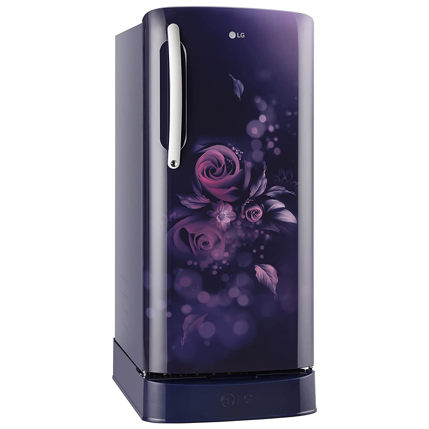 LG 204 L 5 Star Inverter Direct-Cool Single Door Refrigerator (GL-D211HBEZ, Blue Euphoria, Base stand with drawer & Fast Ice Making)