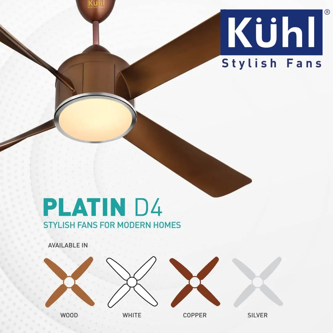 KUHL Platin D4 Stylish BLDC Fan With Remote-Mobile-Alexa  Brown