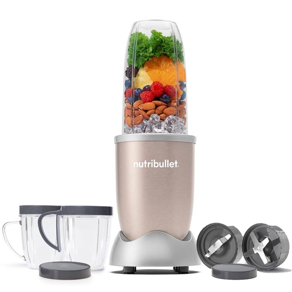 Nutribullet PRO 900W Jade, 12-Piece Food Processor Set with Best Blender, 3 Unbreakable Jars, and 2 Blade Sets - Wet & Dry