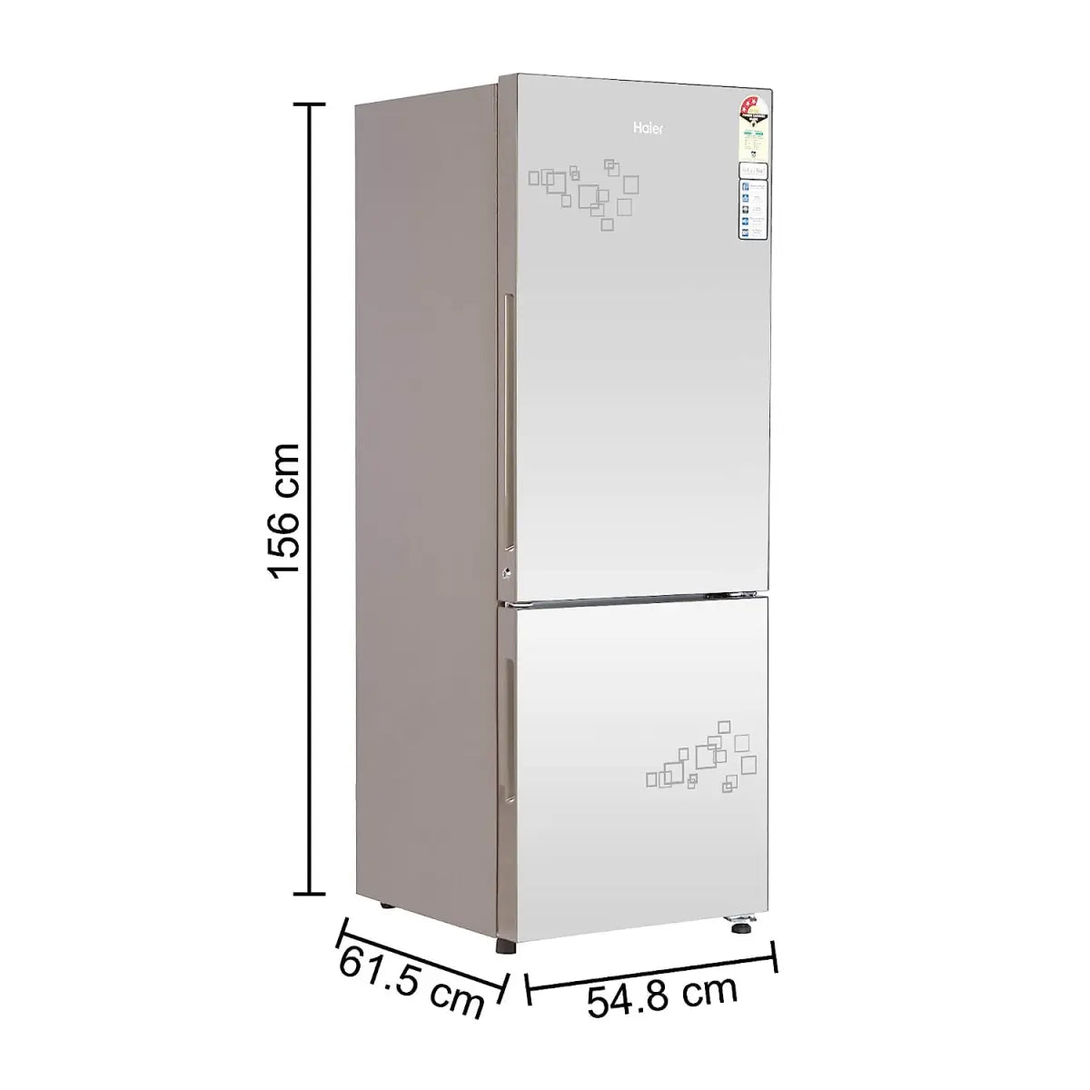 Haier 256 L 3 Star Inverter Frost-Free Double Door Refrigerator (HRB-2764PMG-E, Mirror glass,Convertible)
