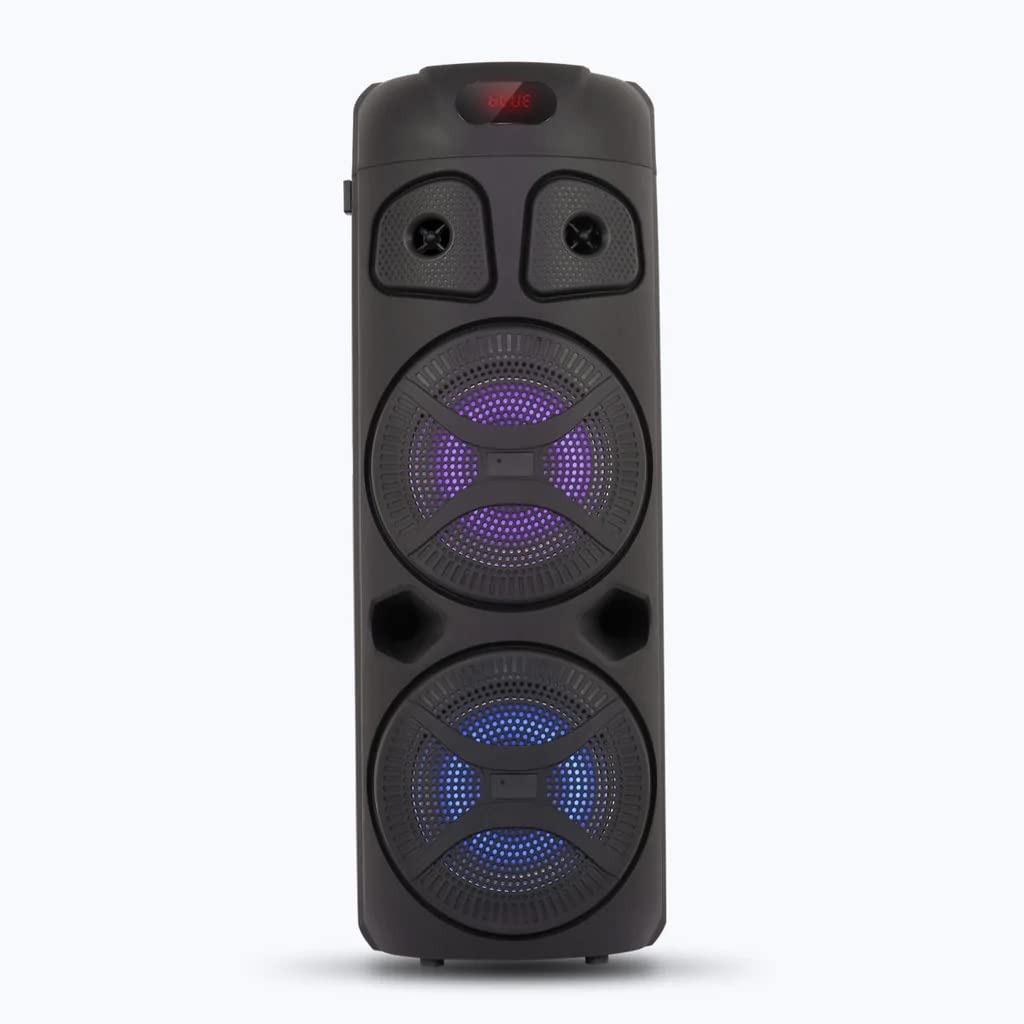 Zeb-451 Moving Monster 2X8L speaker  Retractable Handle & Wheels Full Range 20.32cm Driver and a 5.08cm Tweeter Wireless mic