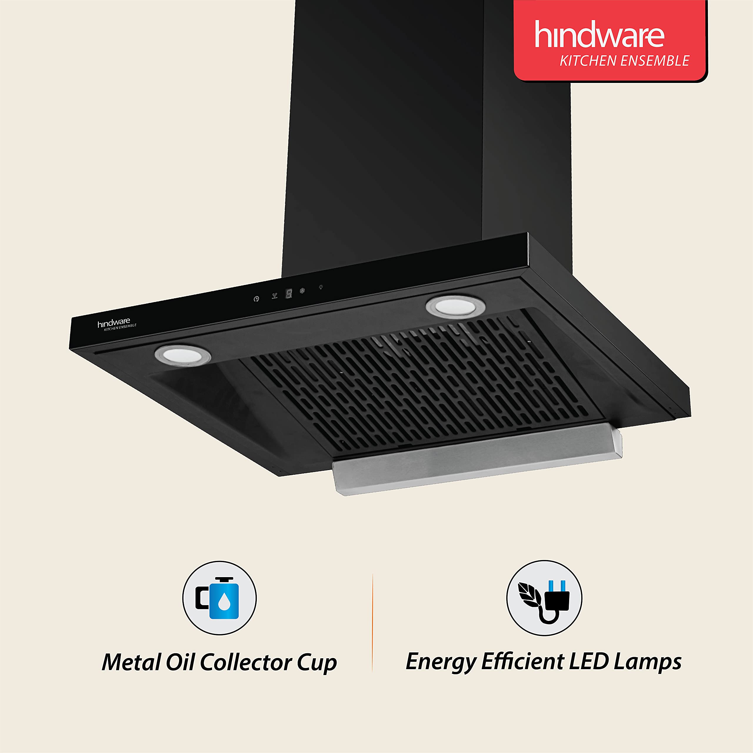 Hindware Alexio Autoclean 60cm 1200 m³/hr (Black)