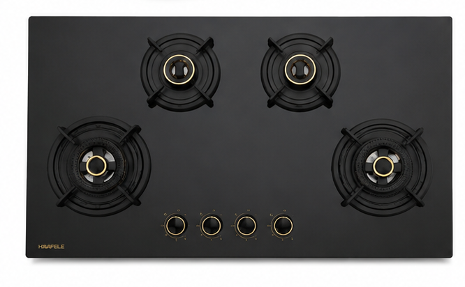 Hafele VESTA 490 90cm 4 Burner Built-in Gas Hob | Full Brass Burners