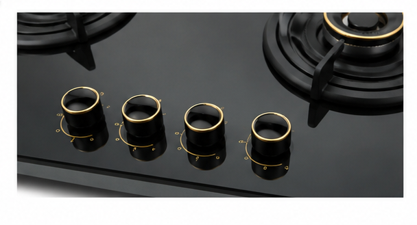 Hafele VESTA 490 90cm 4 Burner Built-in Gas Hob | Full Brass Burners
