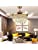 oltao Tiara Gold Chandelier Fan with Noiseless Retractable Blade