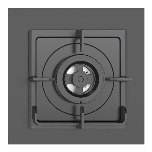 Kaff NYG 783B High Efficiency Full Brass Burners, Flame Failure Device, Heavy Duty Cast Iron Pan Support with integrated flame protector, Metal Knob 8mm Premium Matte Black Tempered Glass