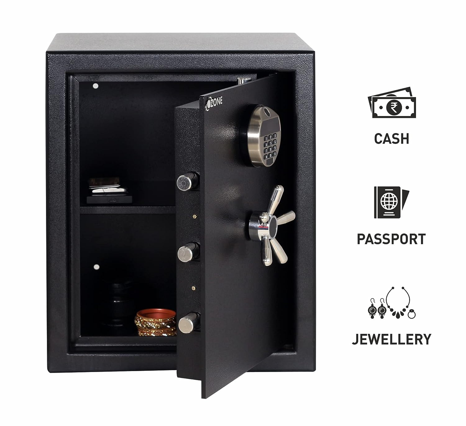 Ozone Premium Anti-Burglary Heavy Safe Locker -FORT SAFE AB DIGI-66 BLACK