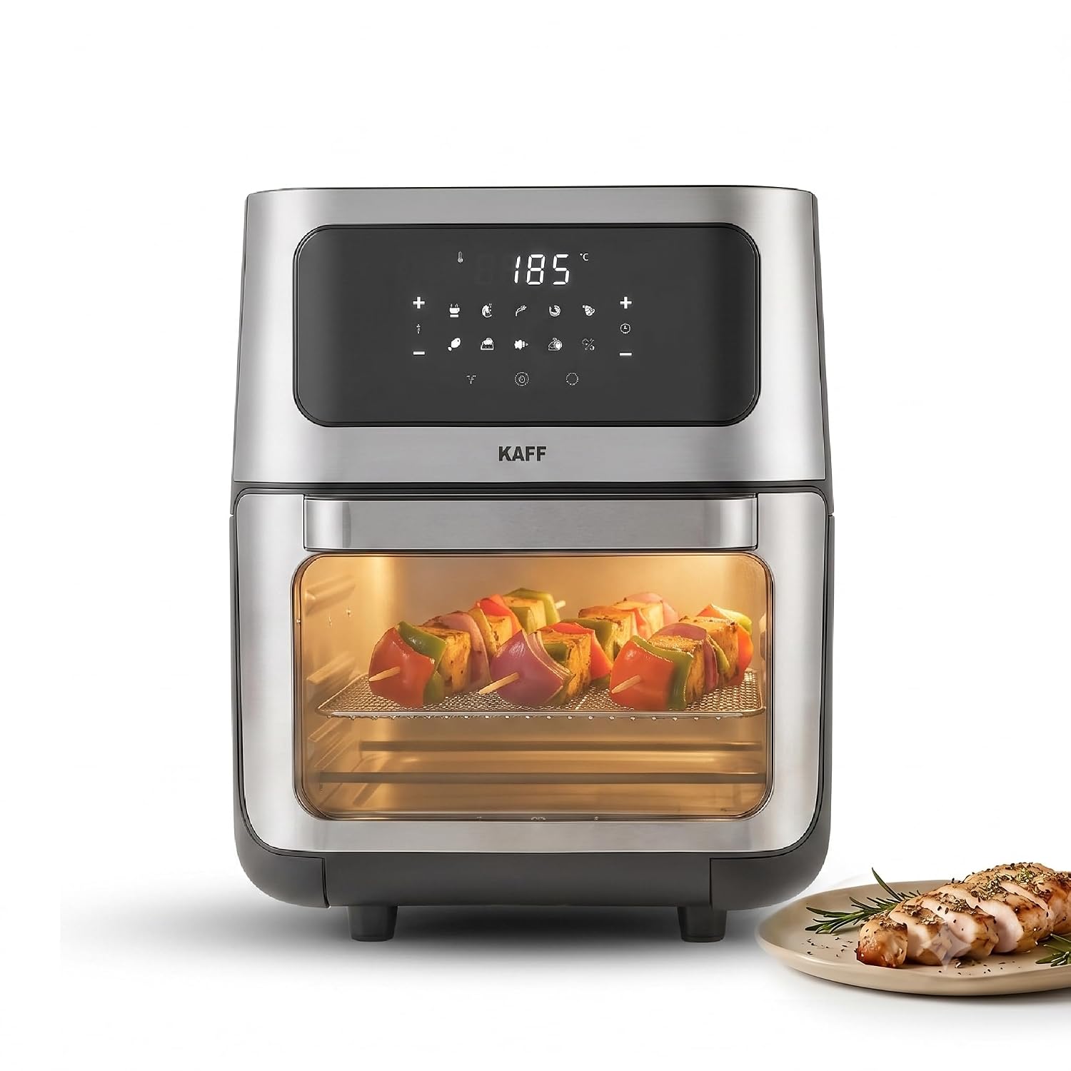 KAff Digital Air Fryer 8L Air Fryer for Home KFR8 Temperature, Non-Stick Basket, Timer, Black