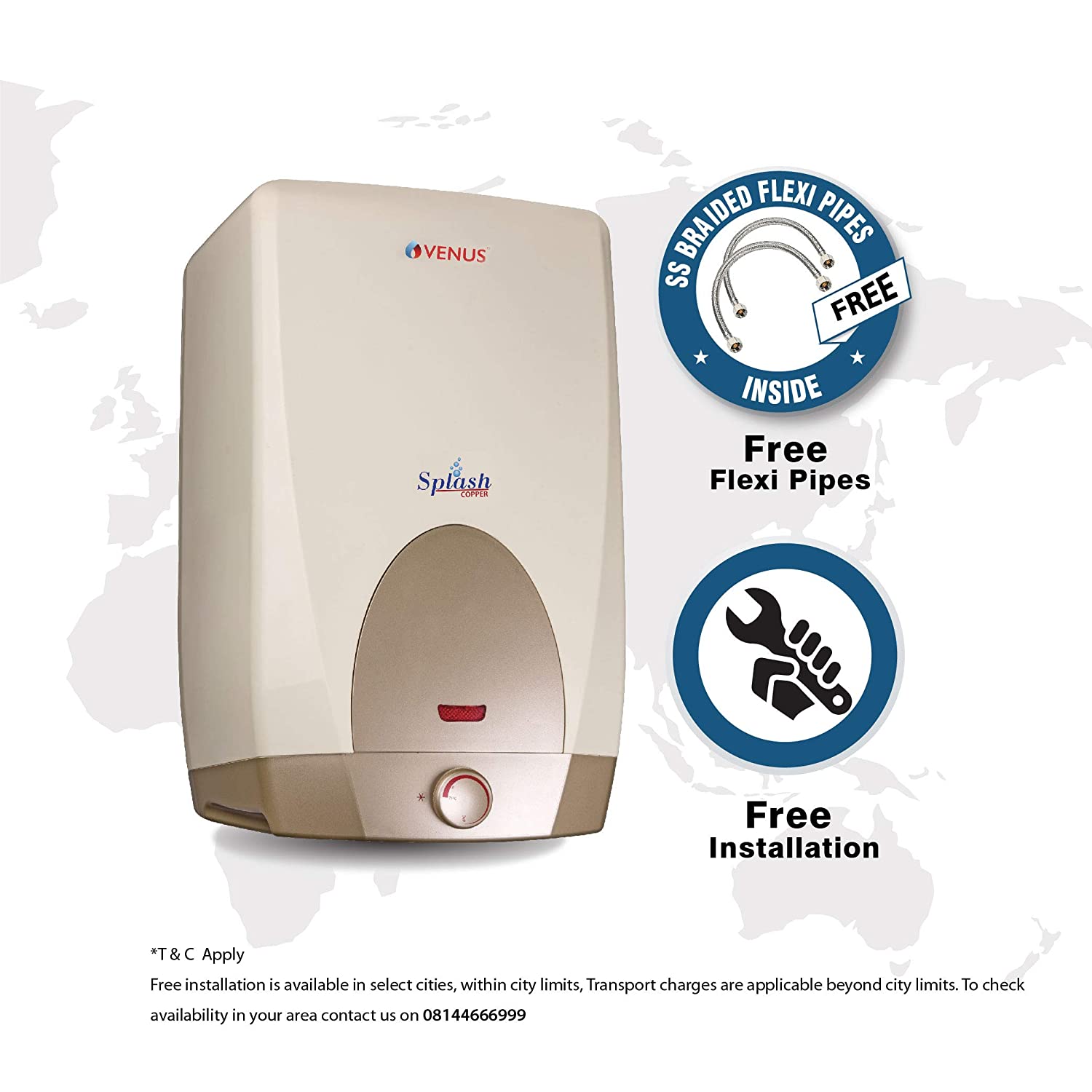 Venus  15CU 15L Water Heater Ivory 3 Star Rating