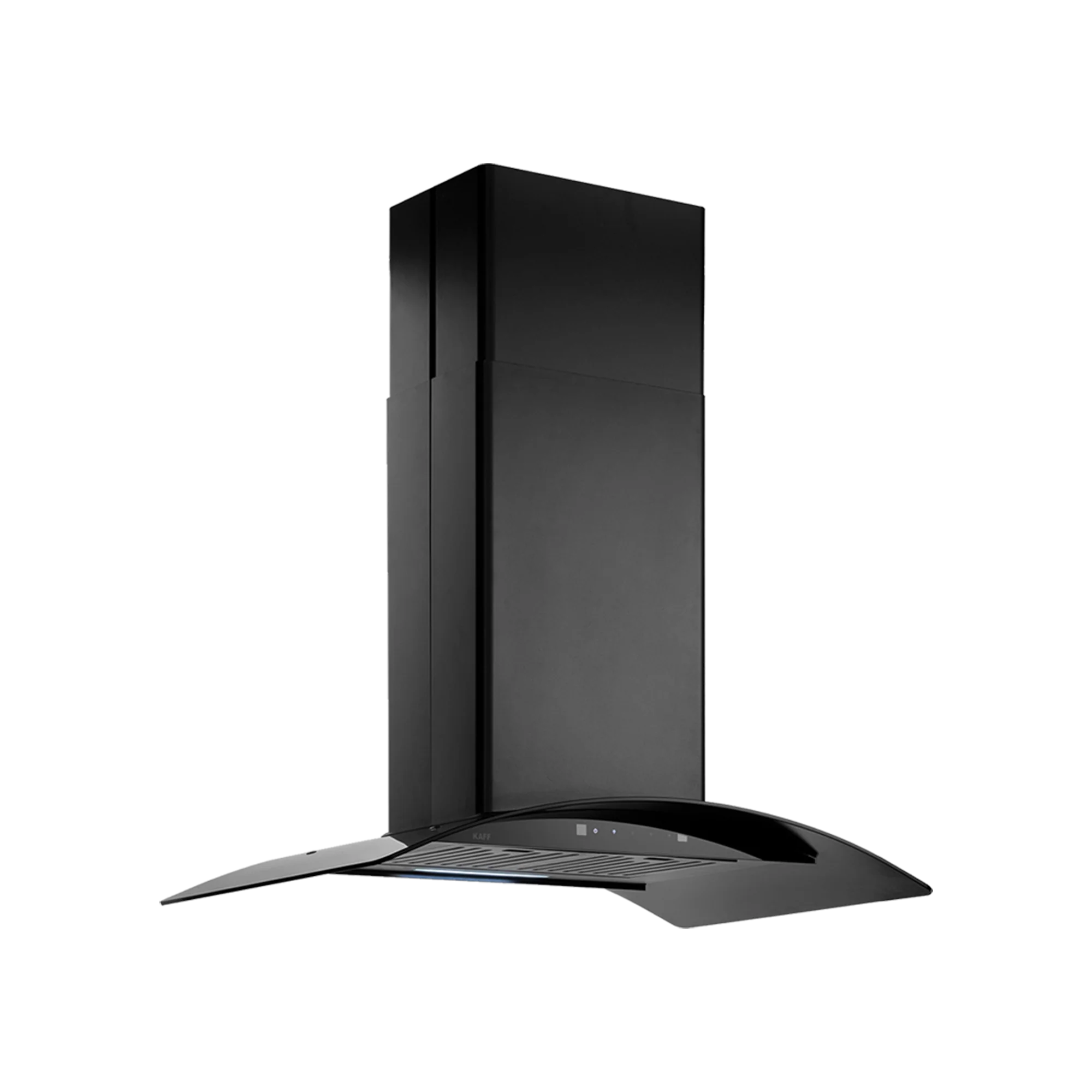 Kaff OPEC DHC 90 BLK (IS) - Island Chimney with Heavy Duty Baffle Filter