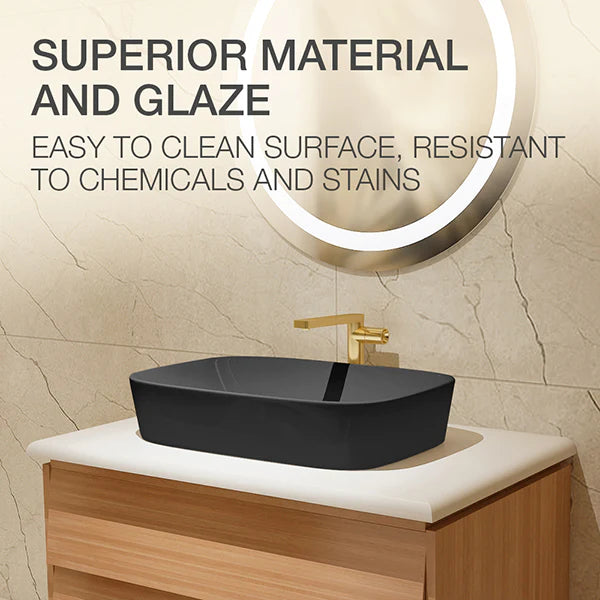 kohler K-21226IN-HG1 600mm edge vessel basin without faucet hole in thunder grey