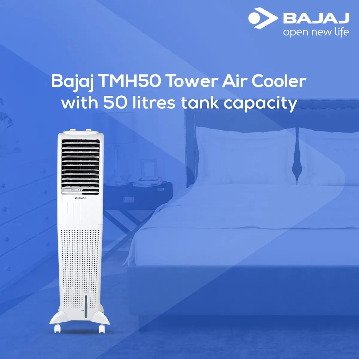 Bajaj TMH50 Tower AIR Cooler 50L White