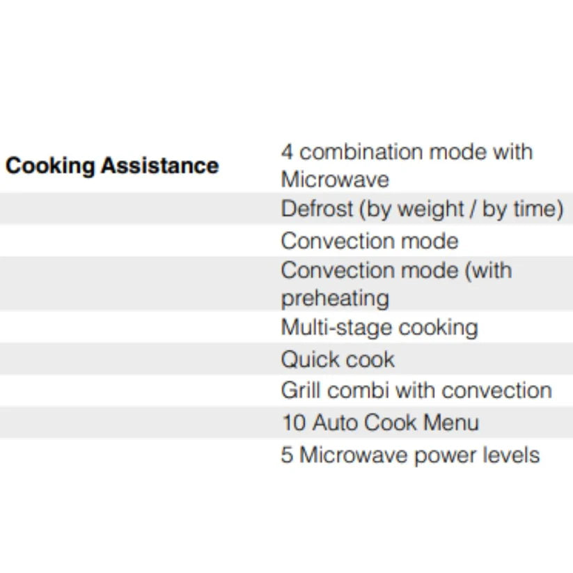 Hafele J34MWO PLUS Built-In Convection Microwave 34L Capacity - More Info