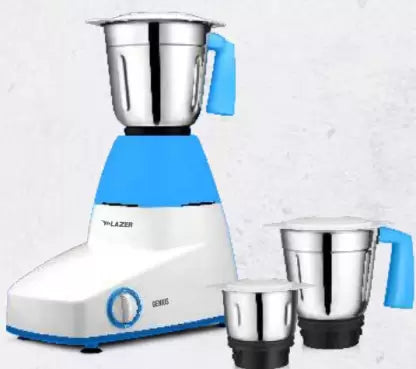 Lazer Genius Jars 550W Mixer Grinder (White , Sky Blue)