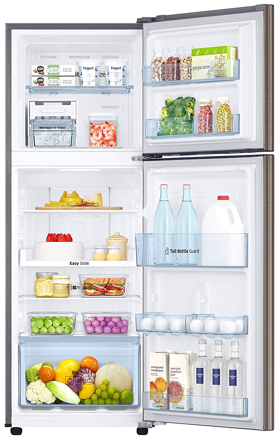 Samsung 253 L 2 Star Inverter Frost-Free Double Door Refrigerator (RT28T3722DX/NL, Luxe Brown, Convertible, 2022 Model)