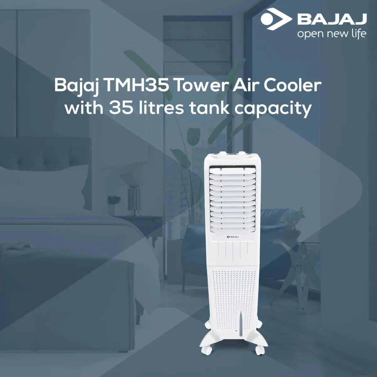 Bajaj TMH35 Tower Air Cooler - 35L White
