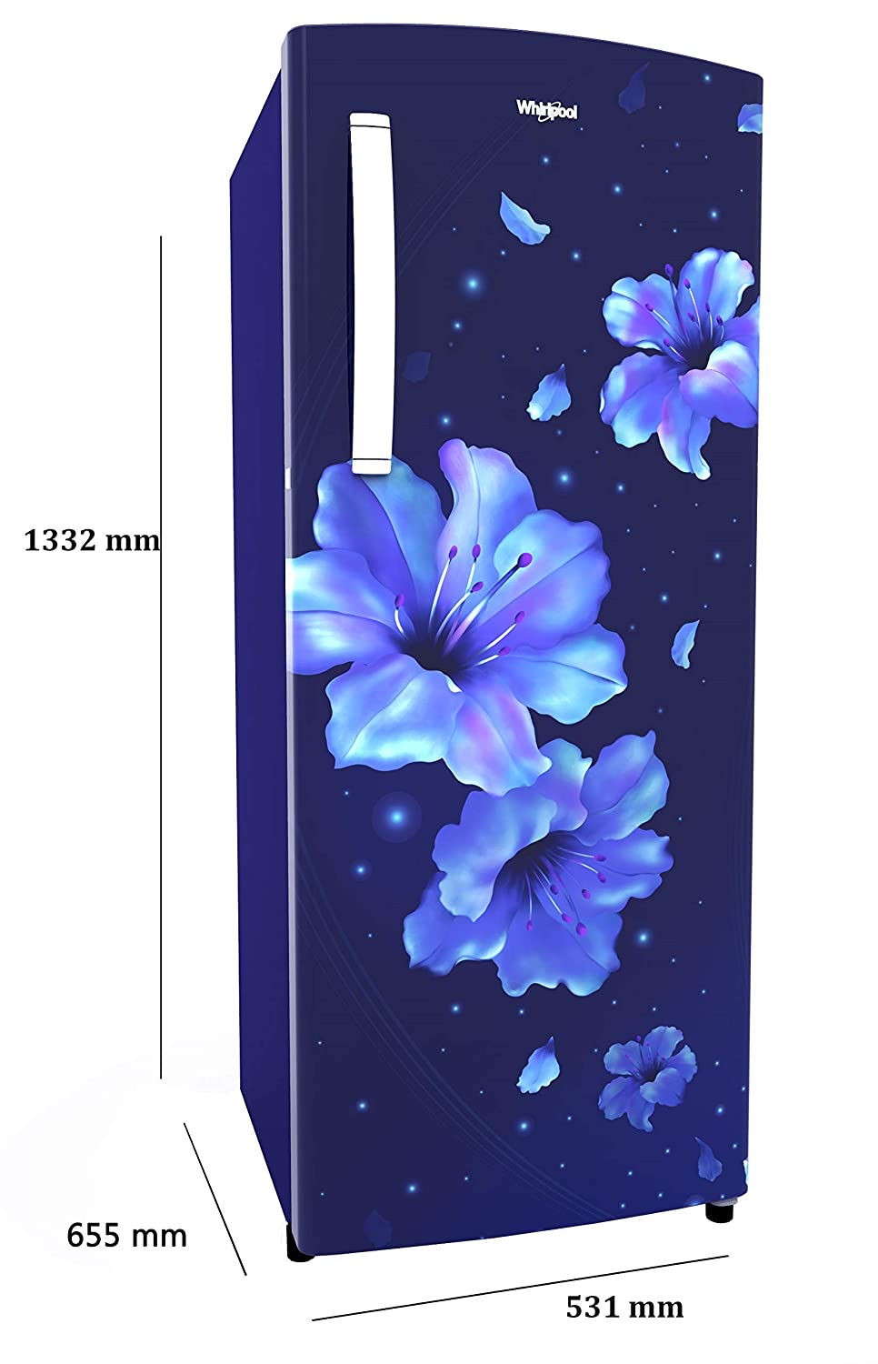 Whirlpool 200 L 4 Star Inverter Direct-Cool Single Door Refrigerator with Intellisense inverter technology(215 IMPRO PRM 4S INV SAPPHIRE HIBISCUS, Sapphire...