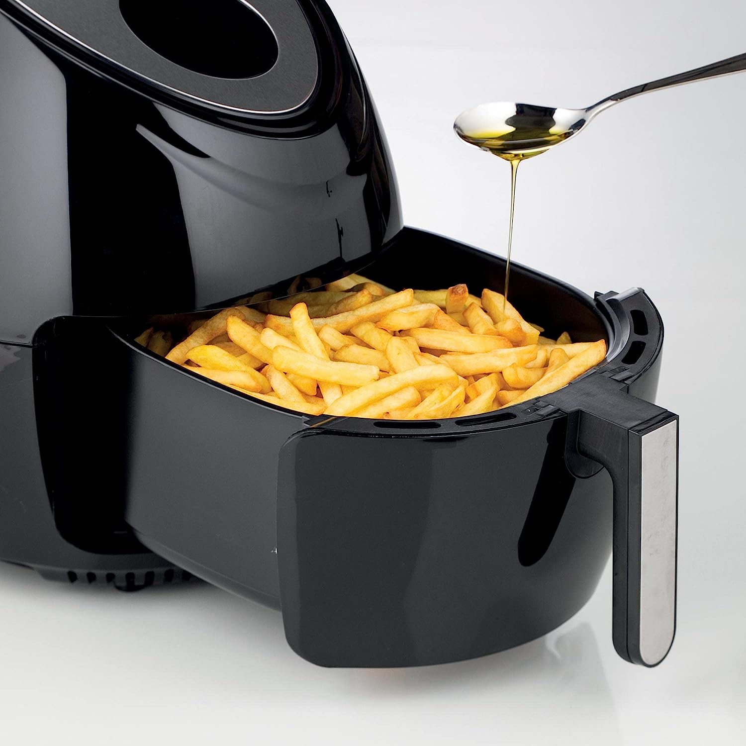 Ariete 4618, Airfryer max XXL, Air Fryer, 5.5 Liters, Fries Without Oil 2.5 kg of Chips, 1800 Watt, Black