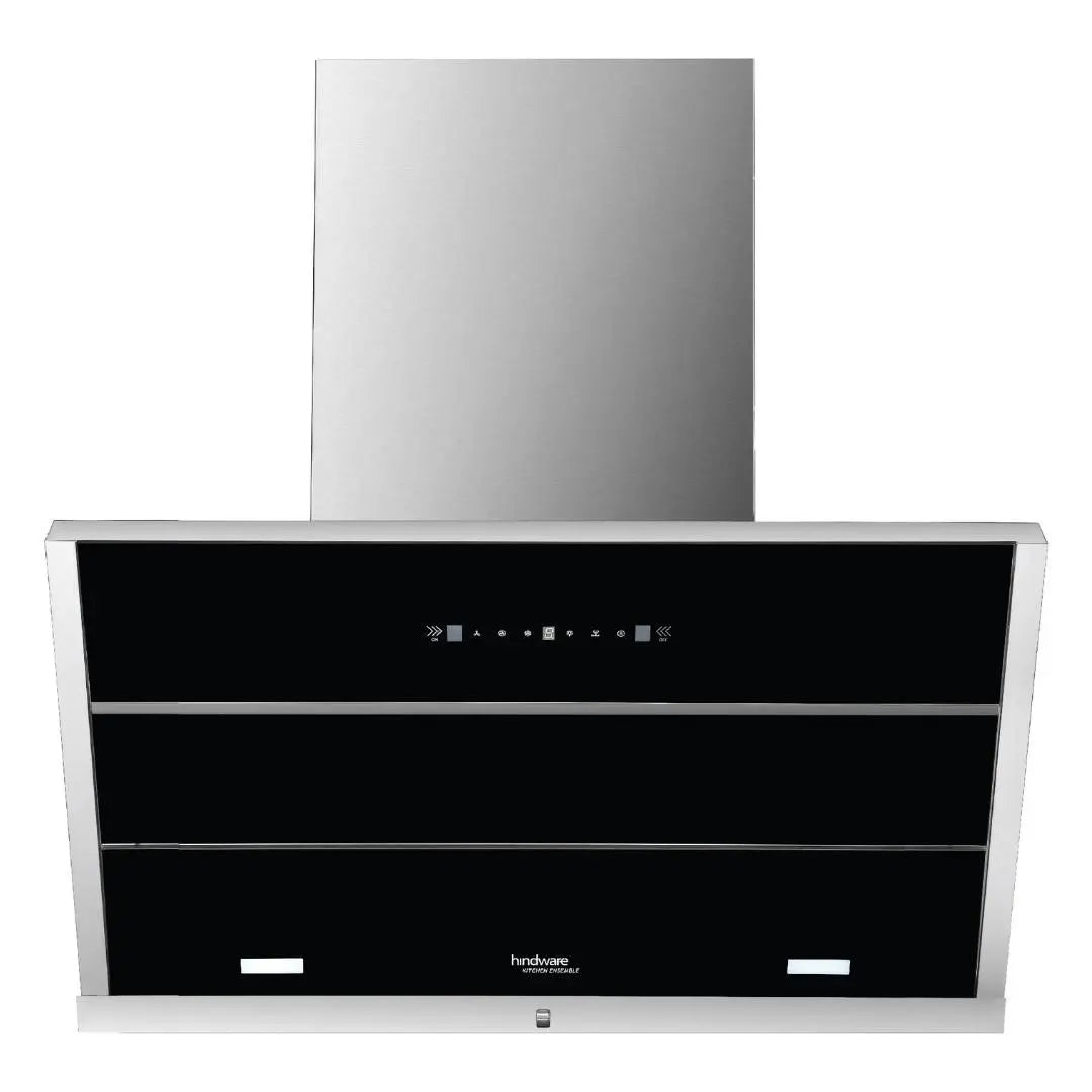 Hindware 75 cm Chimney Auto Clean MAPLE 75 Stainless Steel + Black Finish MS