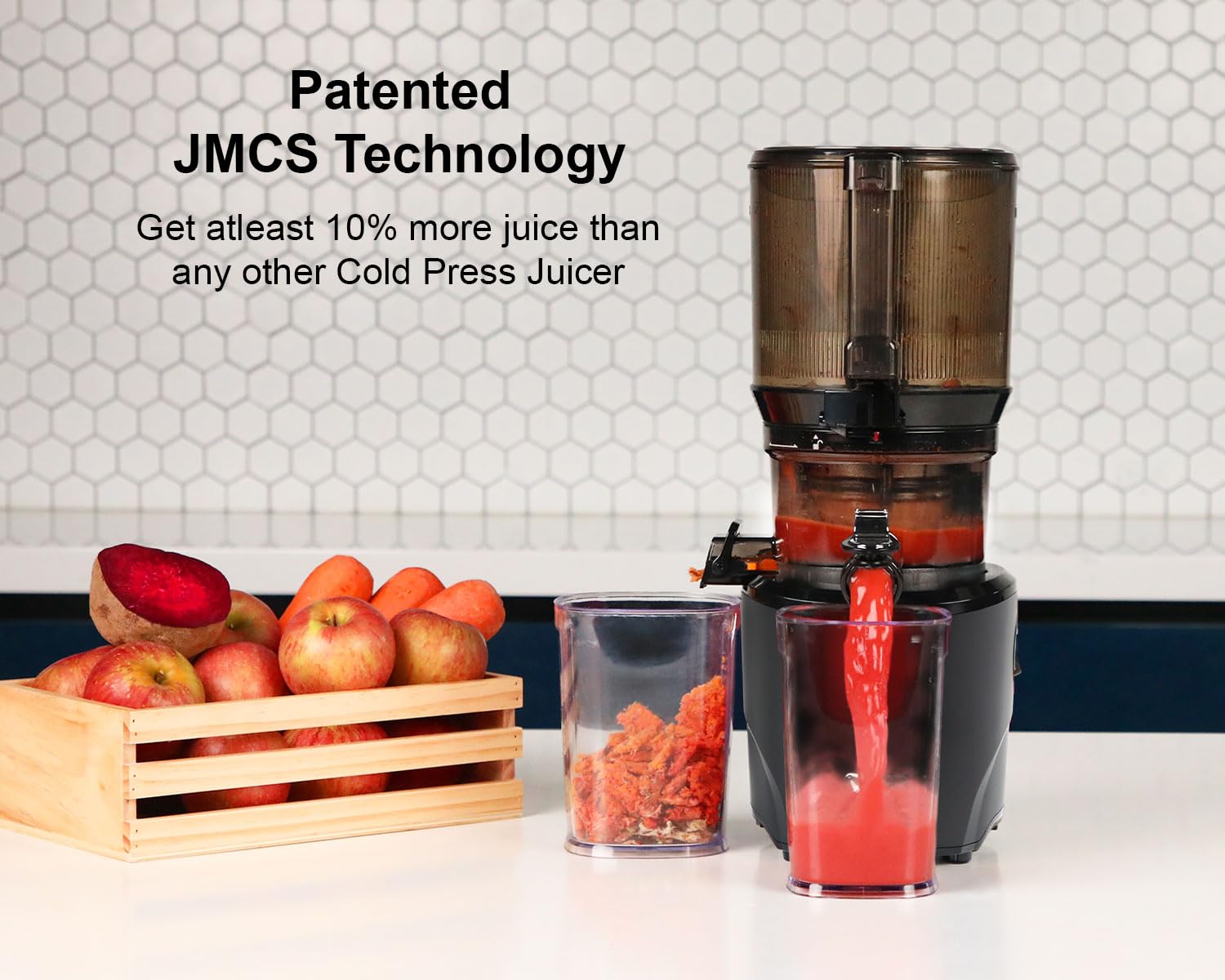 Kuvings AUTO 10 Black Cold Press Juicer with JMCS Tech, Hands-Free, Smoothie & Sorbet - Most Advanced 1 Black