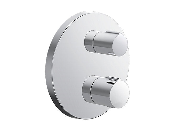 kohler K-20741IN-9FP-AF Organic thermostatic recessed bath and shower round trim  in french gold