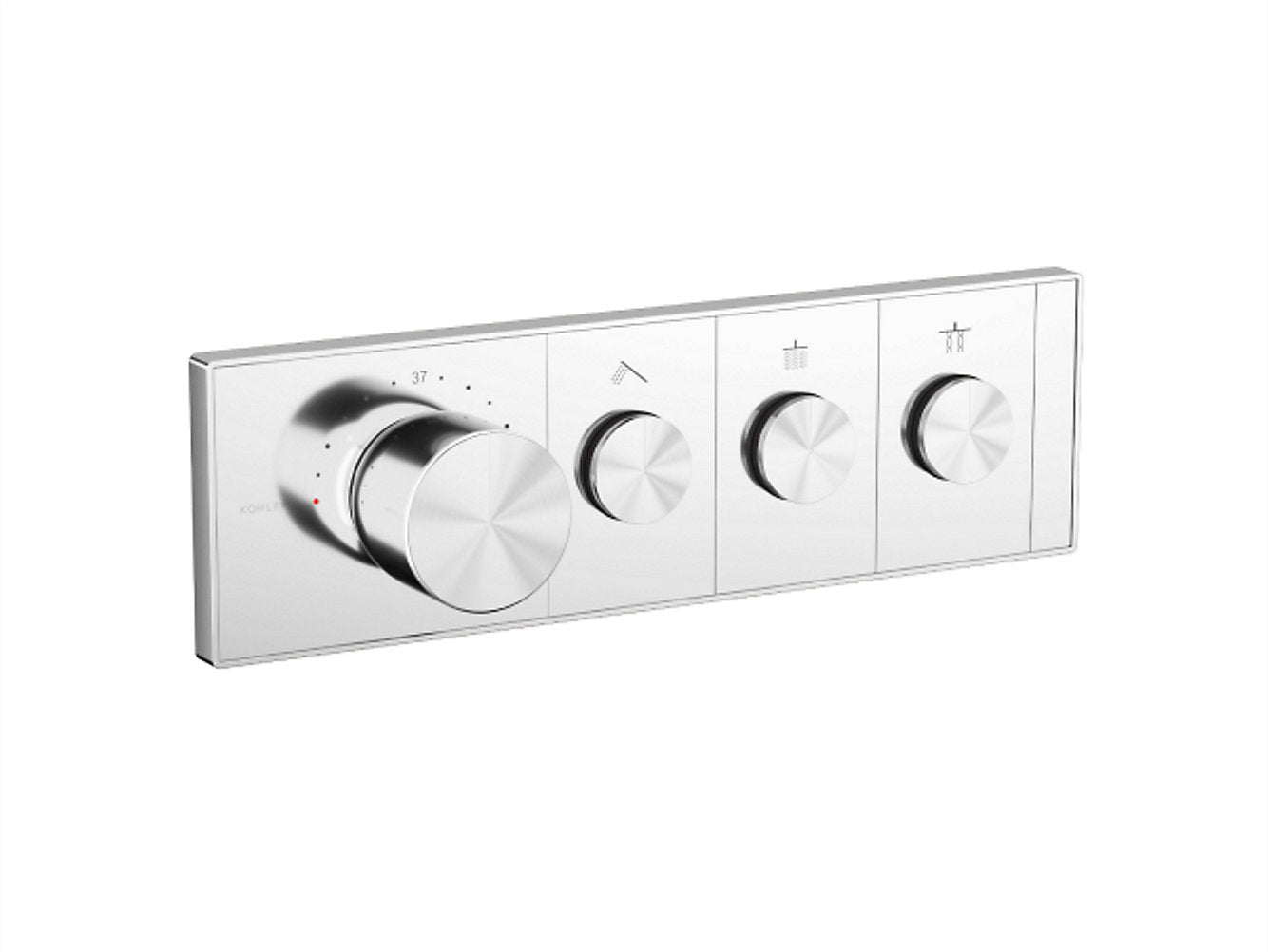 kohler K-26347IN-9-CP Recessed thermostatic mechanical 3 outlet trim in polished chrome