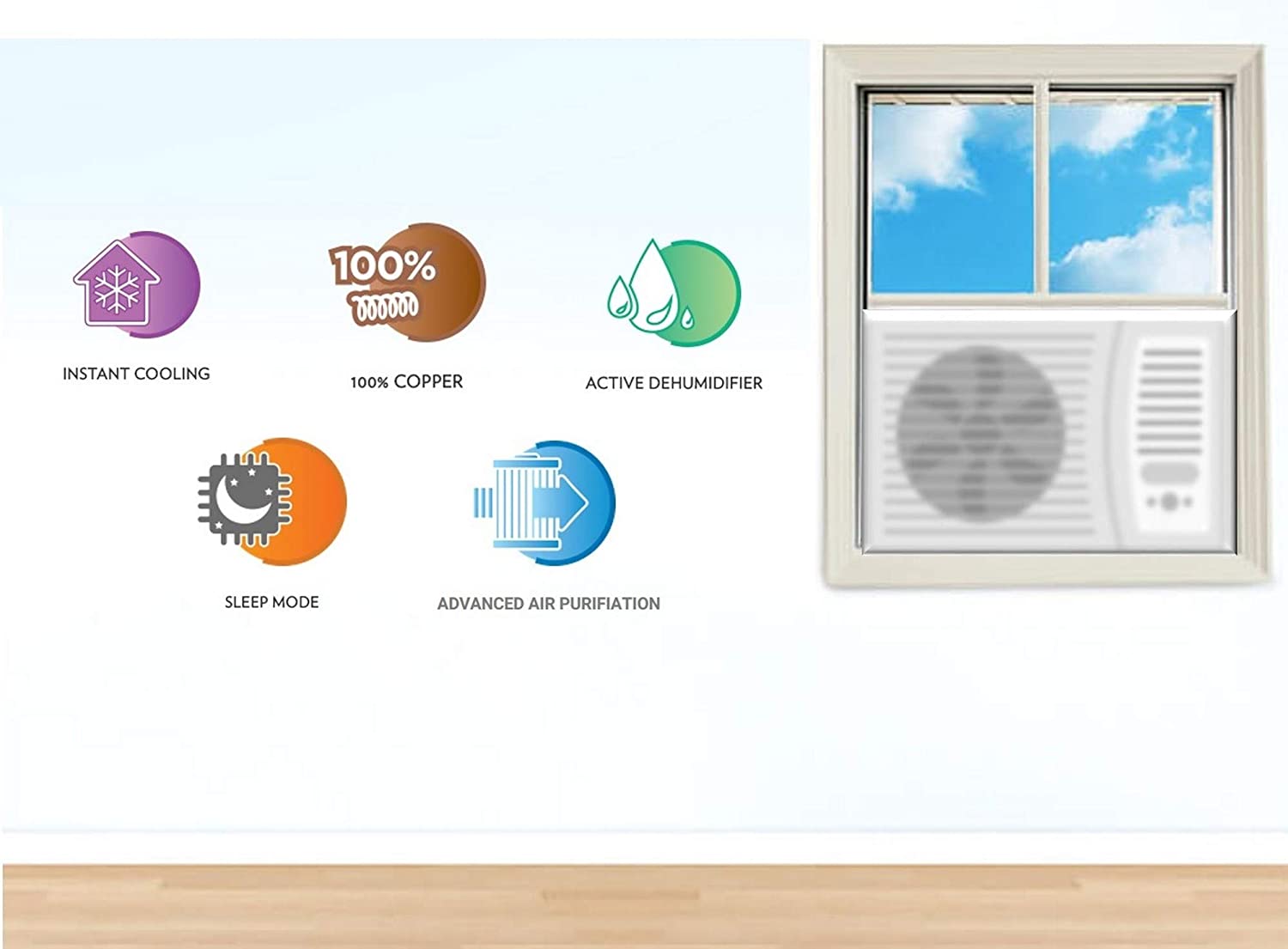 Voltas 1.5 Ton 3 Star Copper 183 CZP Window AC (White)