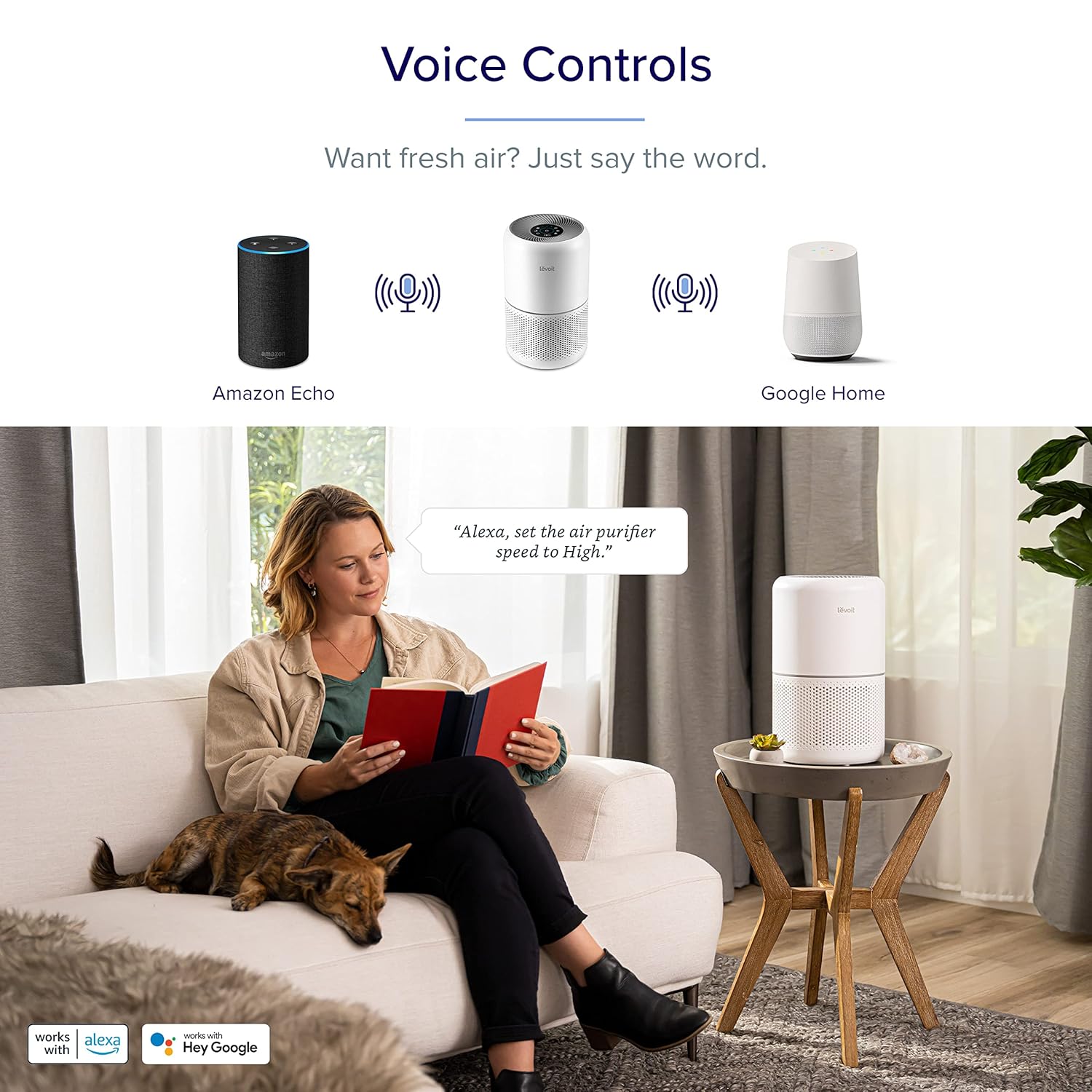 LEVOIT 300S Smart Air Purifier: Hepa Filter, 99.97% Virus & Pm 0.1 Particle Trapping