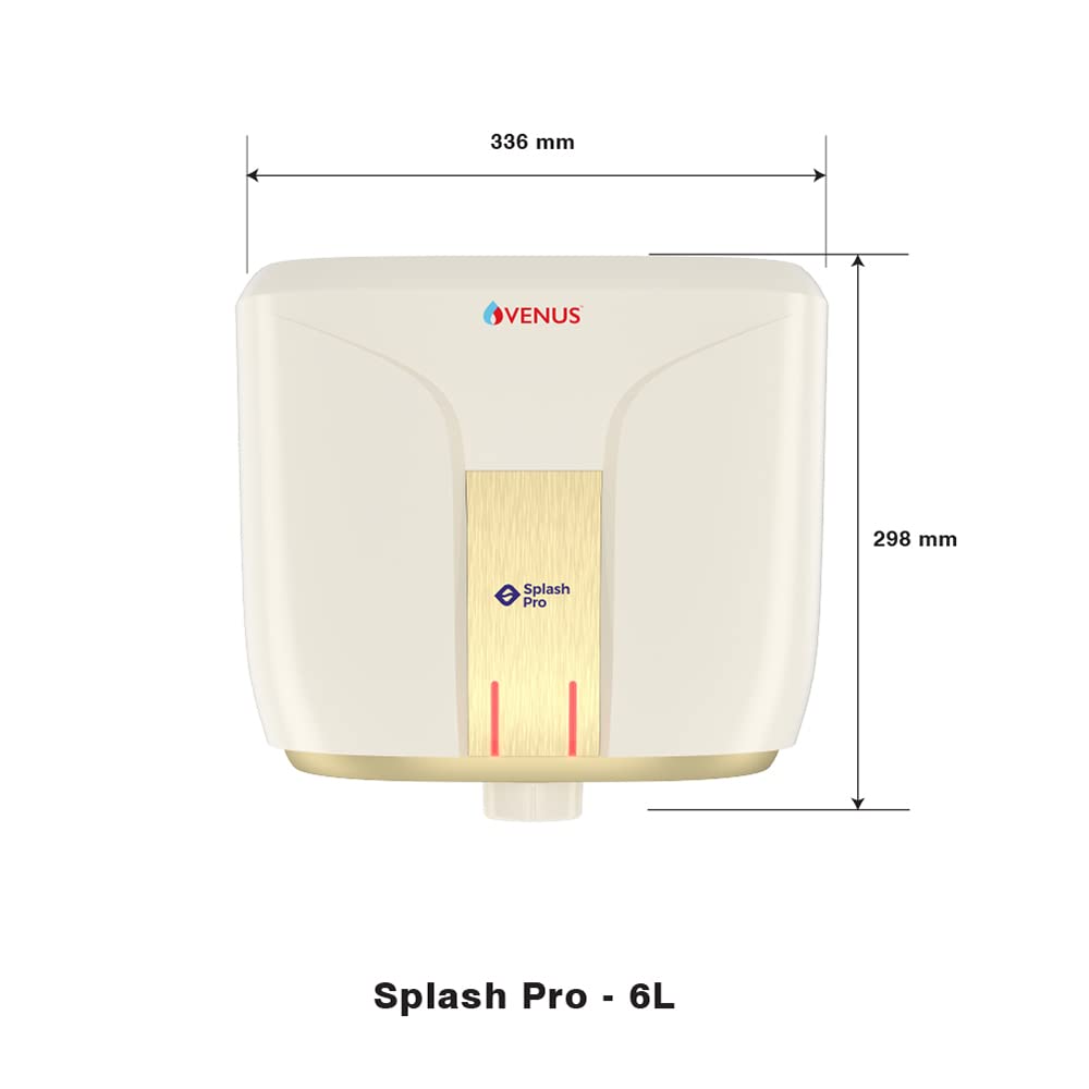 Venus Splash Pro Storage Water Heater (06 Litre, Ivory/Tuscan Gold)