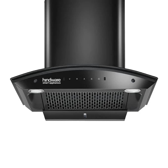 Hindware Divina 60 C BLK Auto-Clean Chimney 1200 m³/hr, Motion Sensor & Touch Ctrl